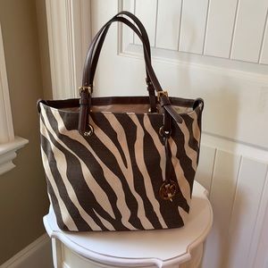 Authentic Michael Kors Zebra Print Tote